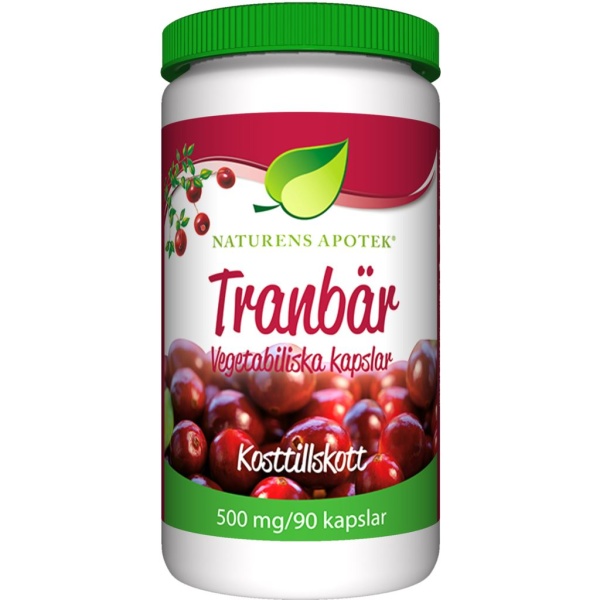 NATURENS APOTEK Tranbär 500 mg Vegetabiliska kapslar 90 st