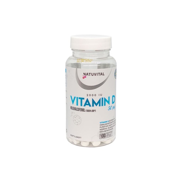 Natuvital Vitamin D Tabletter 2000 iu 100 st