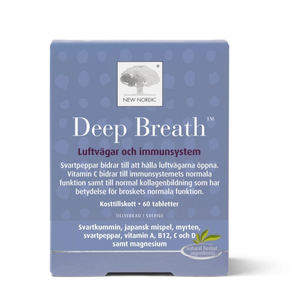 New Nordic Deep Breath 60 tabletter