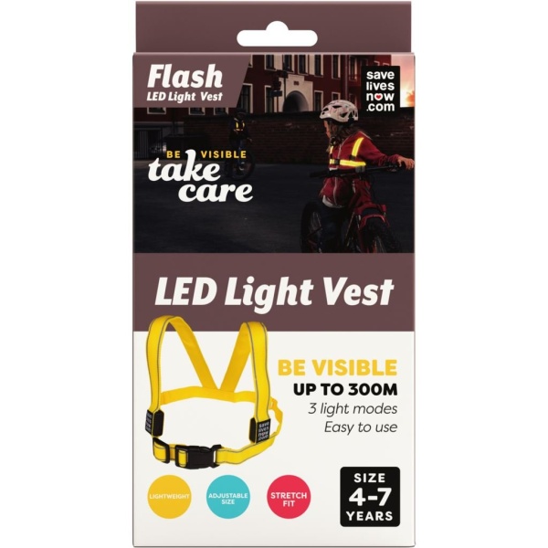 Save Lives Now Flash LED Light Vest Barn 4-7 år 1 st