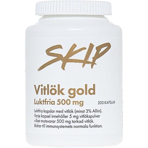 Skip Vitlök Gold 500 mg 200 kapslar