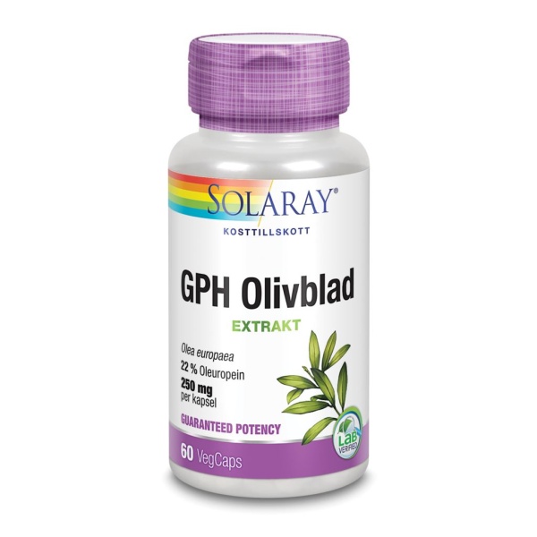 Solaray GPH Olivblad 60 kapslar