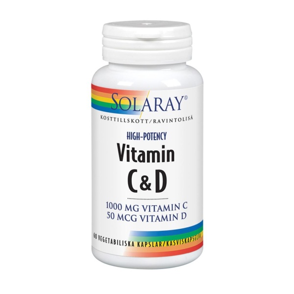 Solaray Vitamin C & D 60 kapslar