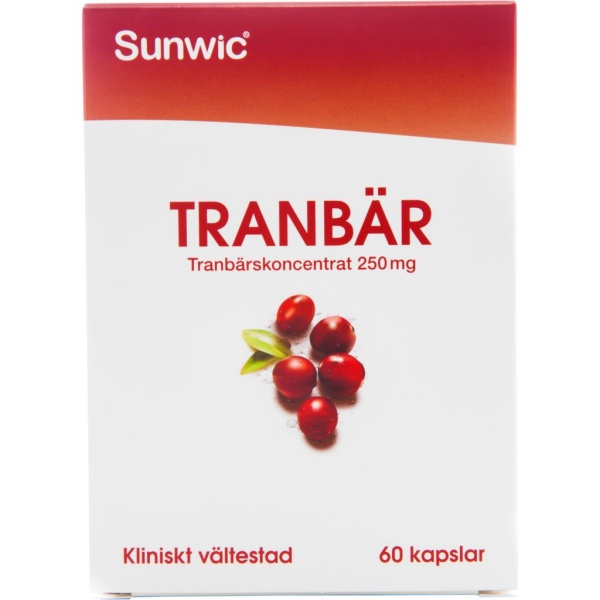 Sunwic Tranbärskapslar i blisterpack 60 st