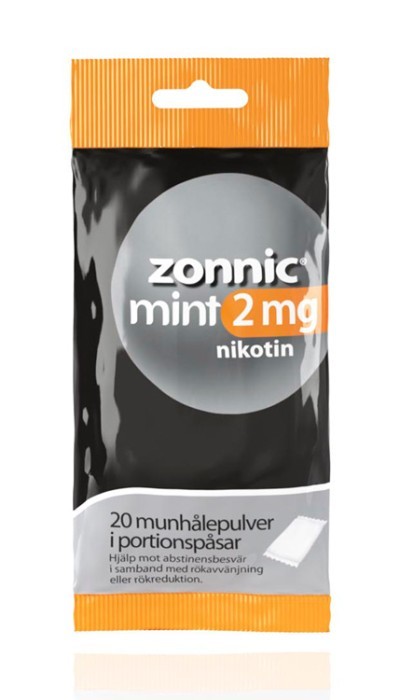 Zonnic Mint munhålepulver portionspåse 2 mg 20 st - KORT DATUM - 01/23