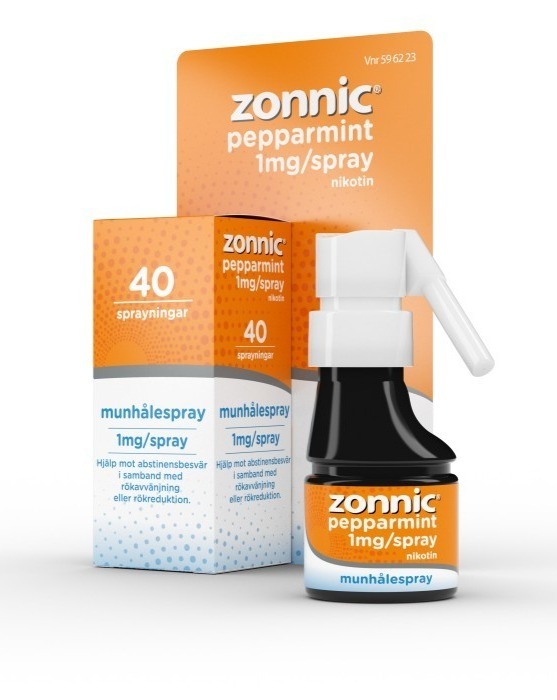 Zonnic Pepparmint, munhålespray 1 mg/spray 40 doser - KORT DATUM - 02/23
