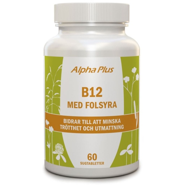 Alpha Plus B12 med folsyra 60t