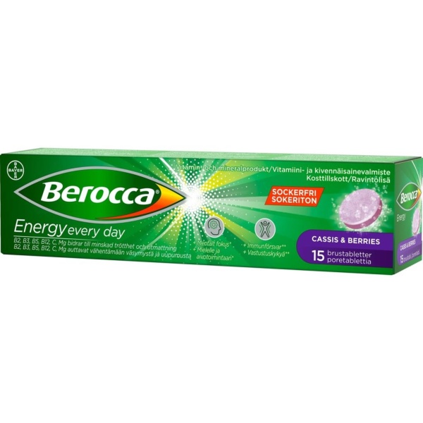 Berocca Energy Cassis & Berries 15 brustabletter