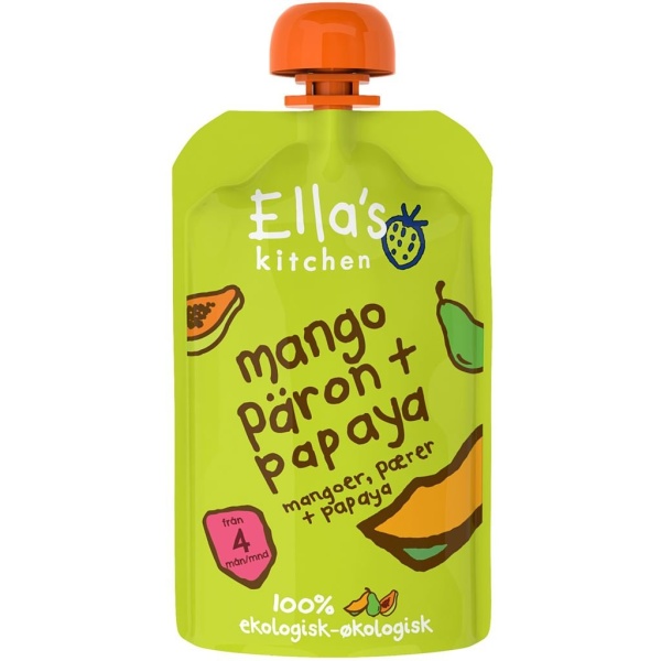 Ella's Kitchen Mango, päron & papaya puré 120 g