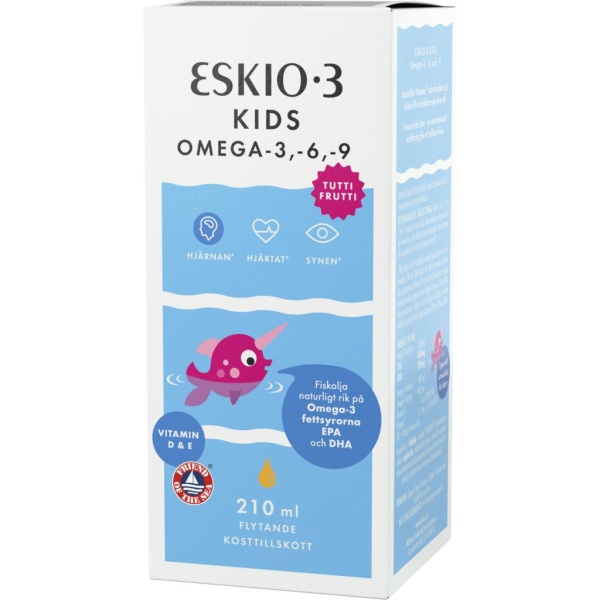 Eskio-3 Kids Omega-3, 6 & 9 Flytande 210 ml