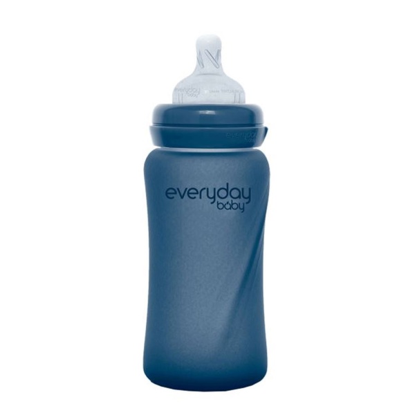 Everyday Baby Nappflaska Glas Värmeindikerande Healthy+ Blueberry 240 ml