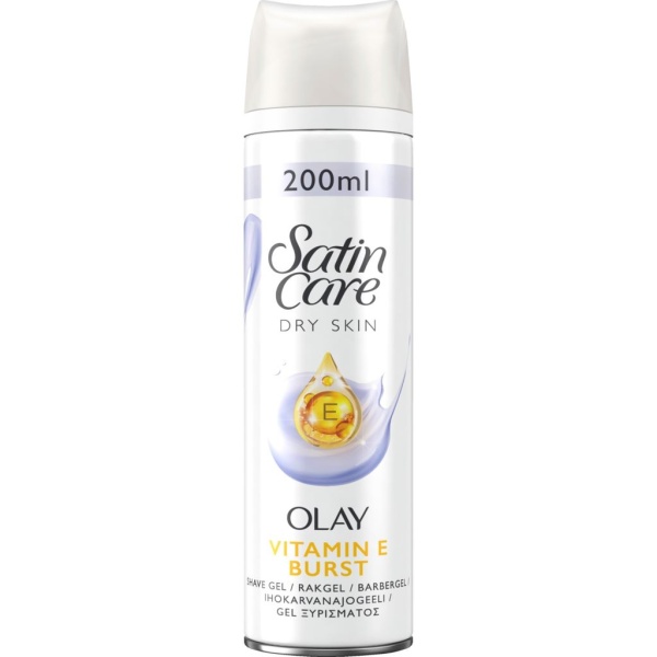 Gillette Satin Care & Olay Dry Skin Vitamin E Burst Rakgel 200 ml
