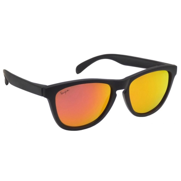 Haga Optik Fernie Rubber Black - Red Mirror Polarized lens