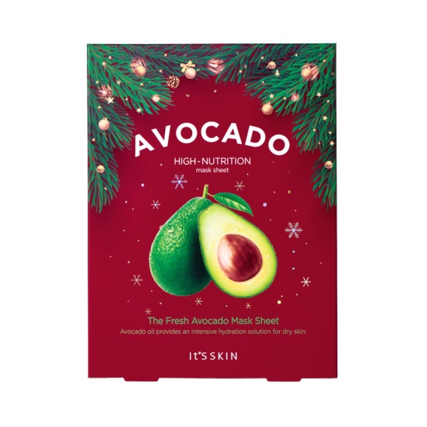 It'S Skin The Fresh Mask Sheet Avocado Christmas Set 5 st