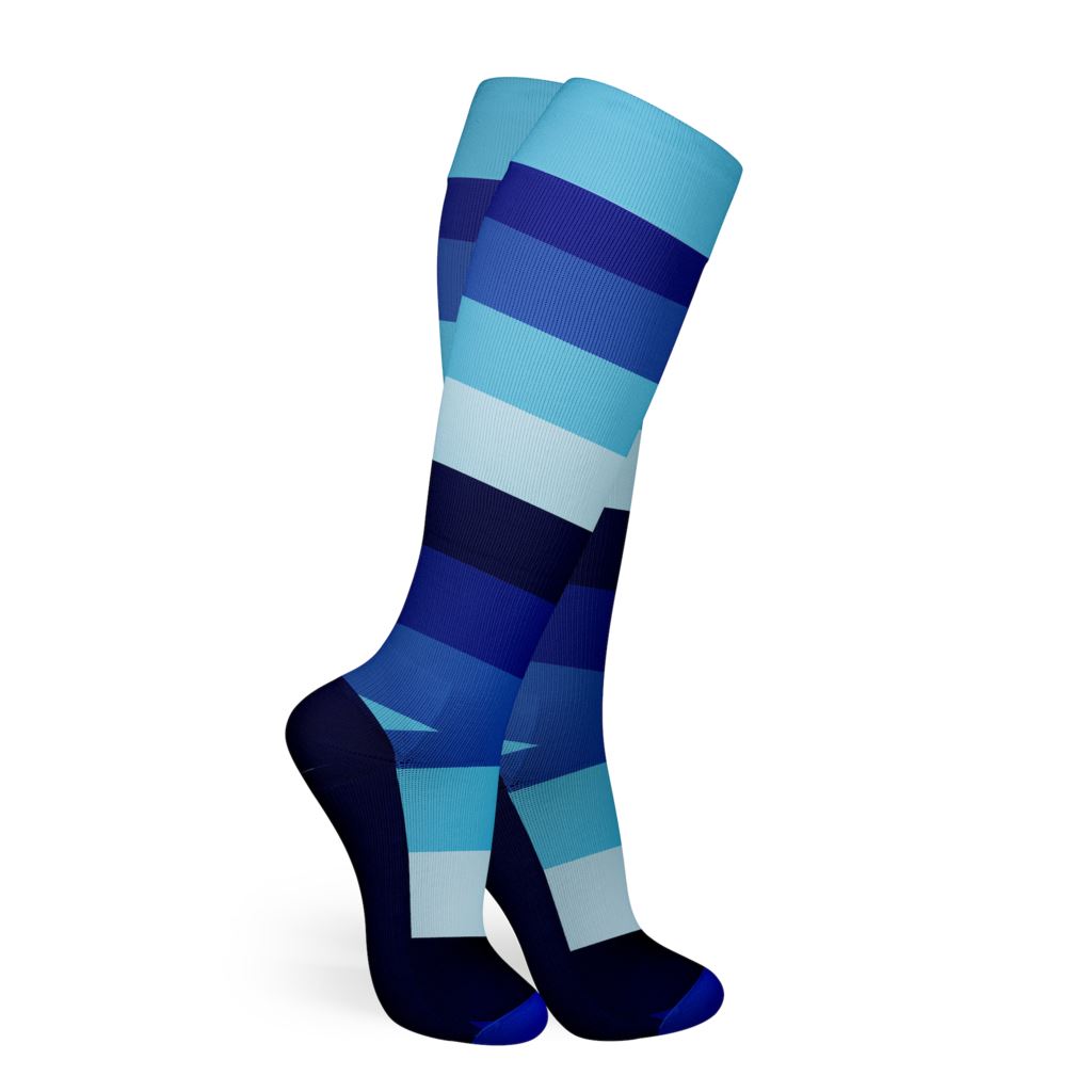 Life Wear Stödstrumpa Blårandig Stl S 34-36