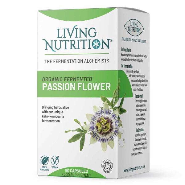 Living Nutrition Organic Fermented Passion Flower 60 kapslar