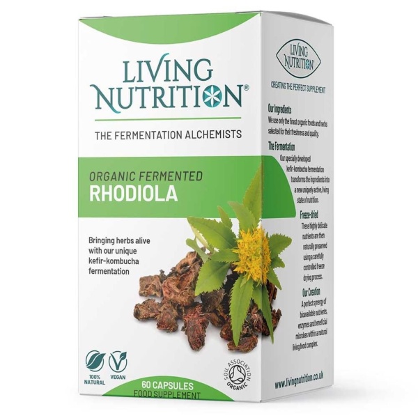 Living Nutrition Organic Fermented Rhodiola 60 kapslar