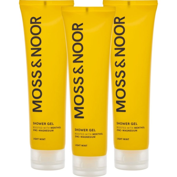 Moss & Noor After Workout Shower Gel Light Mint 3-pack