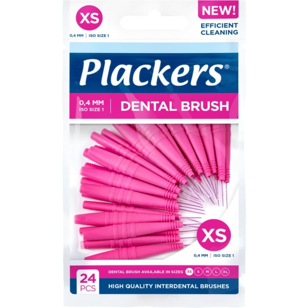 Plackers Dental Brush 0,4 mm Mellanrumsborstar 24 st