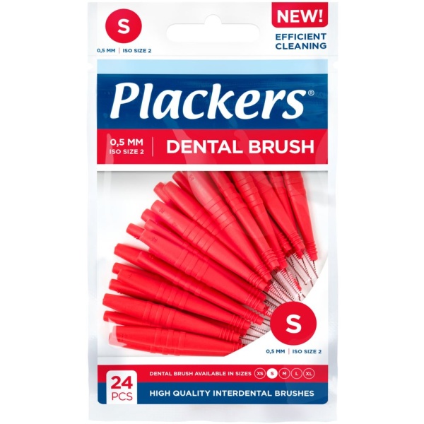 Plackers Dental Brush 0,5 mm Mellanrumsborstar 24 st