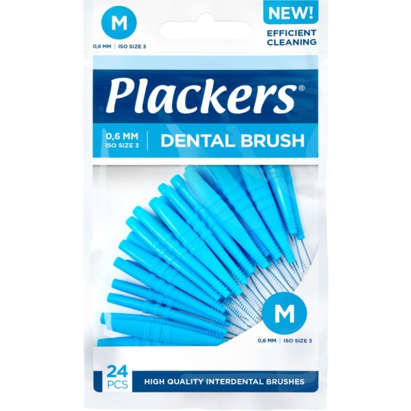 Plackers Dental Brush M 0,6mm Mellanrumsborstar 24 st