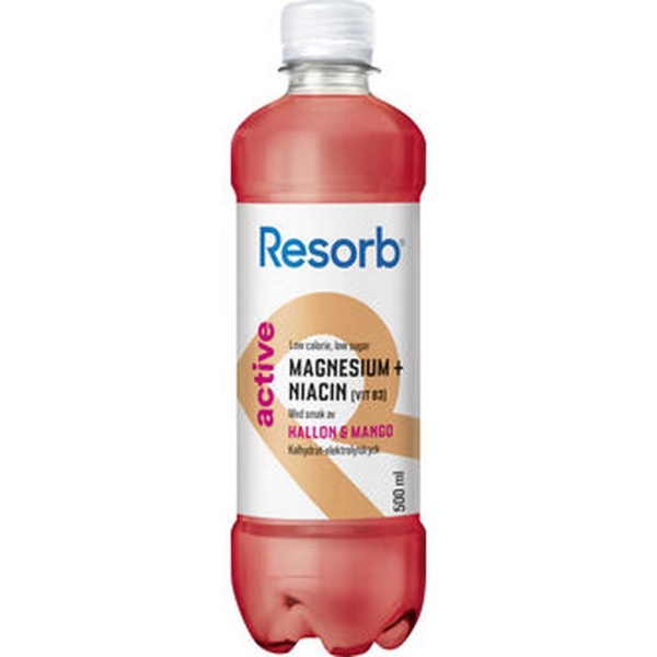 Resorb Active Vätskeersättning Hallon & Mango 500 ml