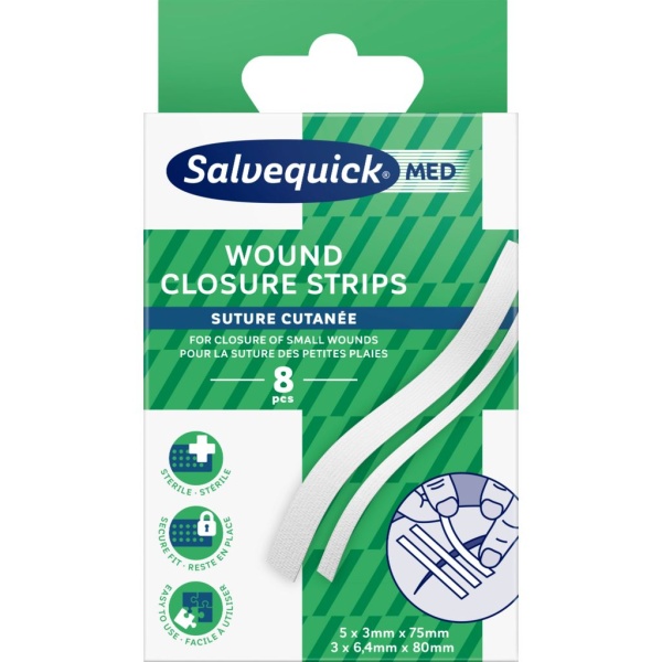 Salvequick MED Wound Closure Strips 8 st