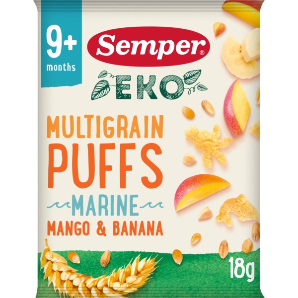 Semper Multigrain Puffs Marine Mango & Banana EKO 18 g