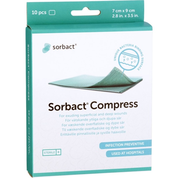 Sorbact Compress 7 x 9 cm 10 st