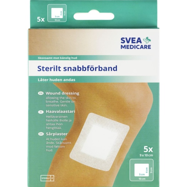 Svea Medicare Sterilt Snabbförband 9 x 10 cm 5 st