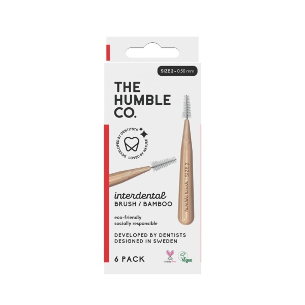 The Humble Co. Interdental Mellanrumsborste Bambu Stl 2 - 0,5 mm 6 st