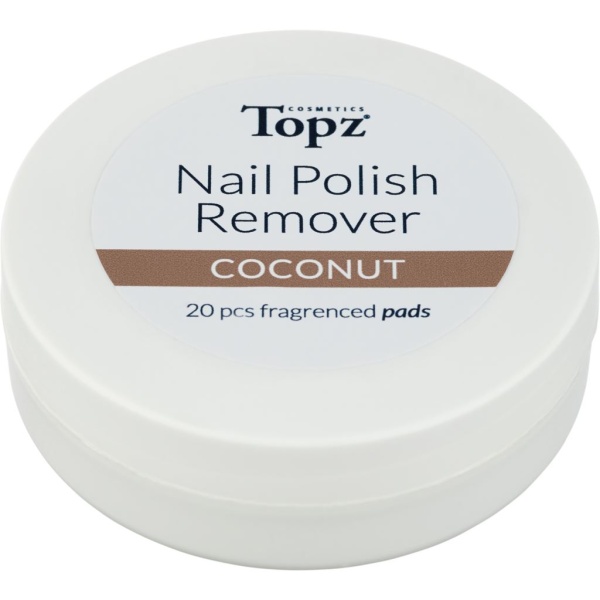 Topz Nail Polish Remover Pads Coconut 20 st