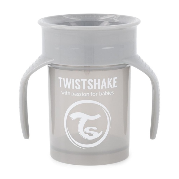 Twistshake 360 Cup 6+m Pastel Grey