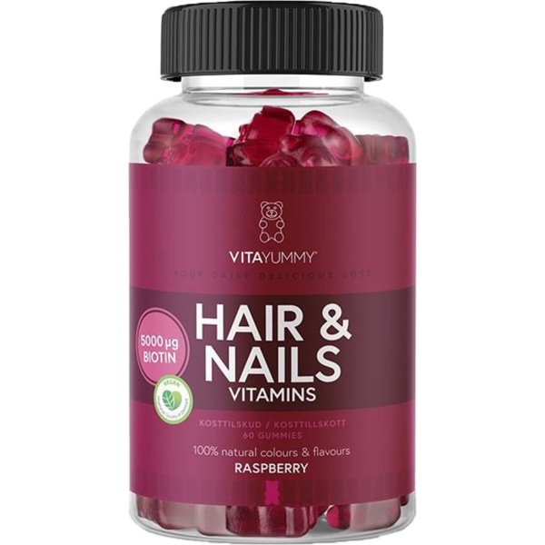 VitaYummy Hair & Nails Vitamins 60 tuggtabletter