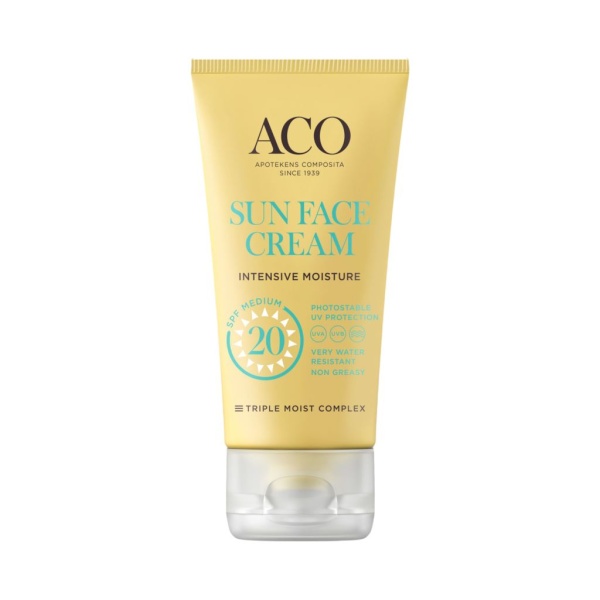 Aco Sun Face Cream SPF20 Solskydd Ansikte 50 ml