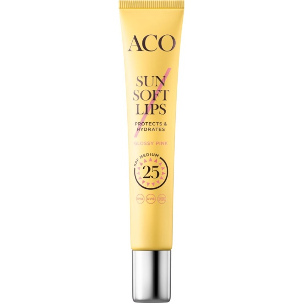 Aco Sun Soft Lips SPF25 Solskydd Läppar 12 ml
