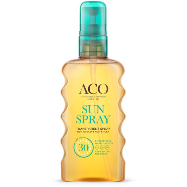 Aco Sun Transparent Spray SPF30 Solskydd Kropp 175 ml