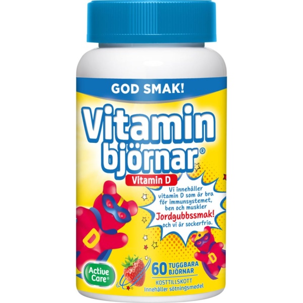 Active Care Vitaminbjörnar Vitamin D 60 tuggtabletter