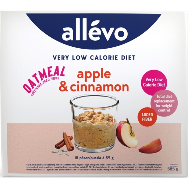 Allévo Oatmeal Apple & Cinnamon VLCD 15 st