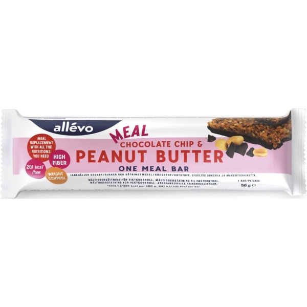 Allévo One Meal Bar Chocoalte Chip Peanut Butter 56 g