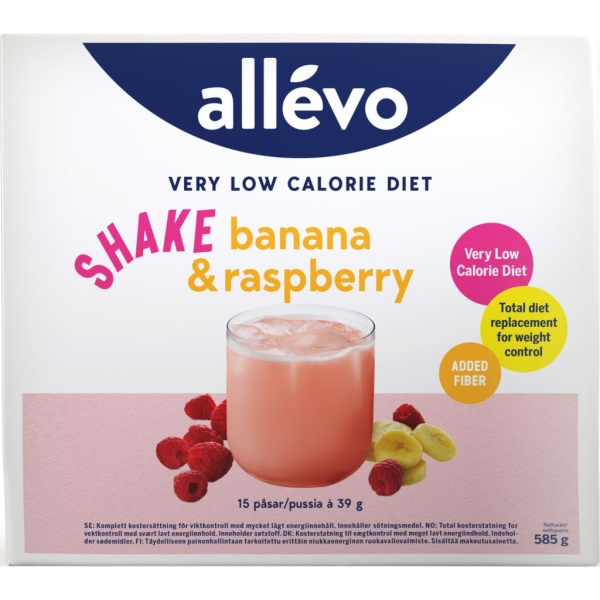 Allévo Shake Banana & Raspberry VLCD 15 st