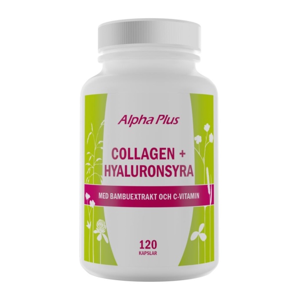 Alpha Plus Collagen + Hyaluronsyra 120 kapslar