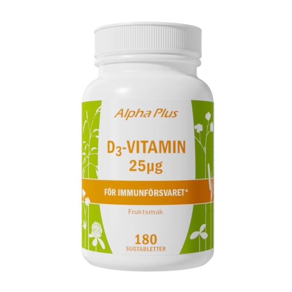 Alpha Plus D3-Vitamin 25µg 180 sugtabletter