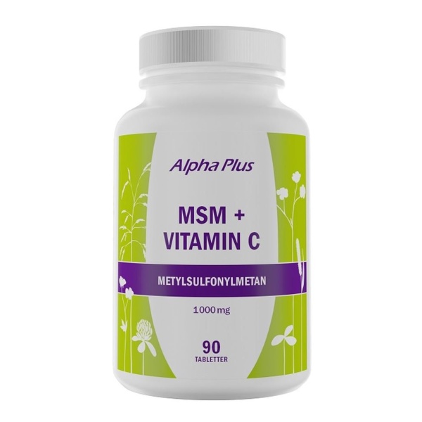 Alpha Plus MSM + Vitamin C 90 tabletter