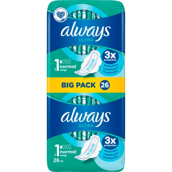 Always Ultra Normal Size 1 Wings Bindor 26 st