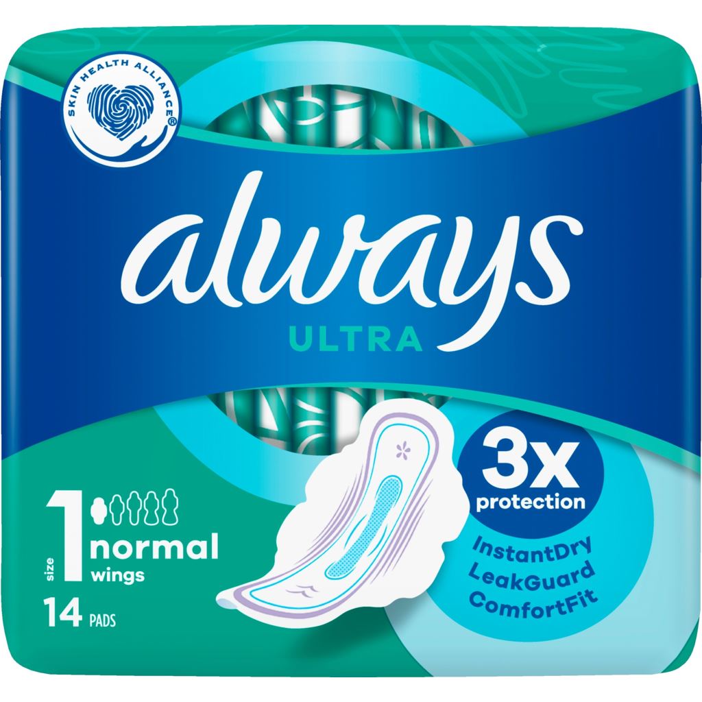 Always Ultra normal wings 14 st
