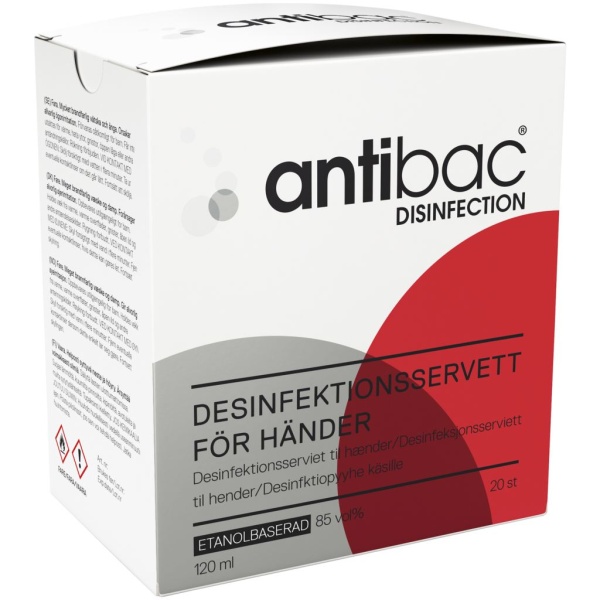 Antibac Desinfektionsservett för händer 20 st