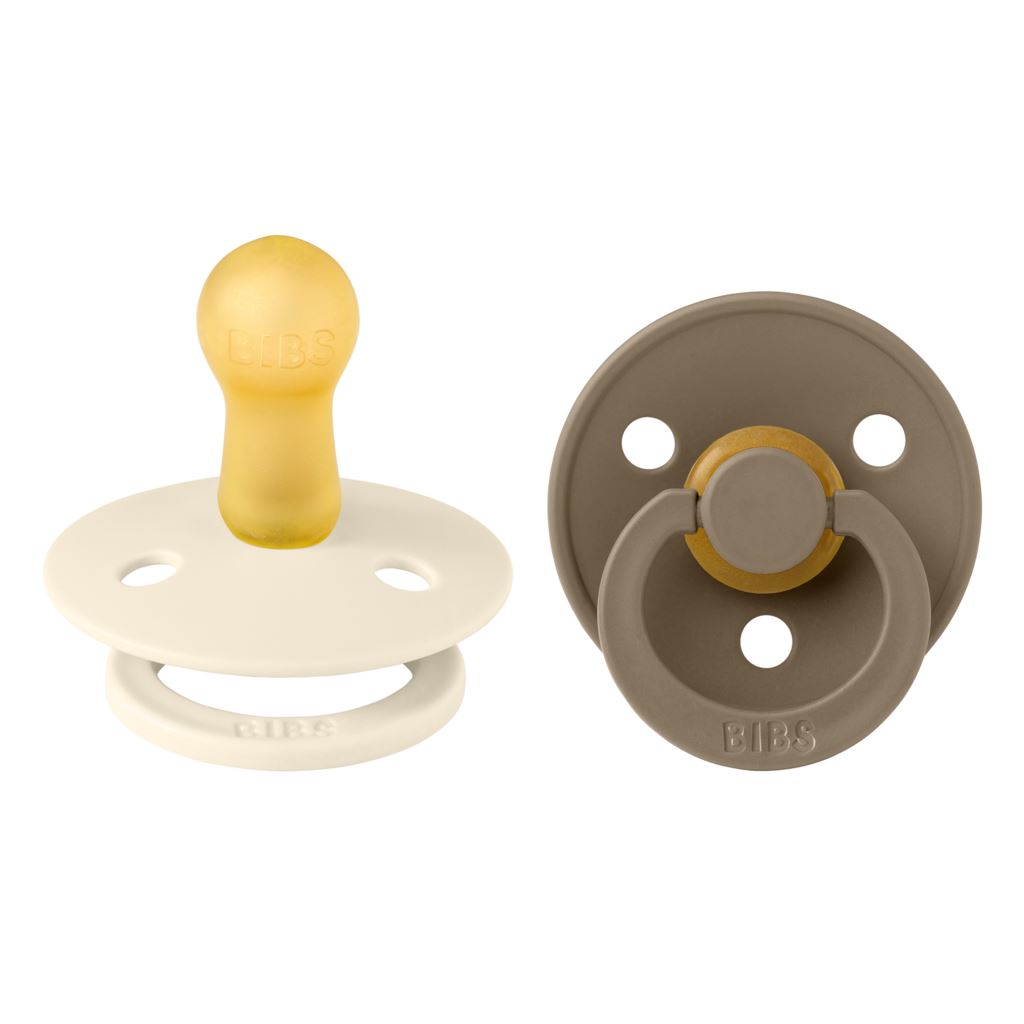 BIBS Colour Latex 6+ månader Size 2 Dark Oak/Ivory 2 st