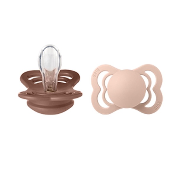 BIBS Supreme Silicone 0+ månader Size 1 Woodchuck/Blush 2 st