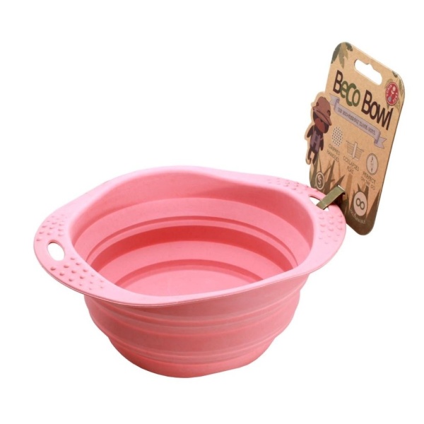 Beco Hopfällbar Matskål Medium 14 cm Rosa 1 st